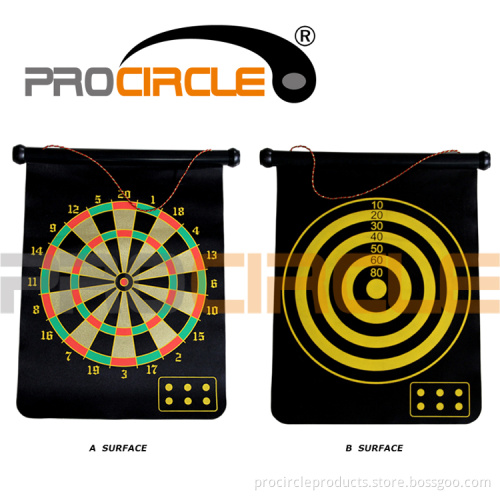 Two Sided Magnetic Magnet Dartboard Set Roll up Bullseye Target (PC-DB1001)